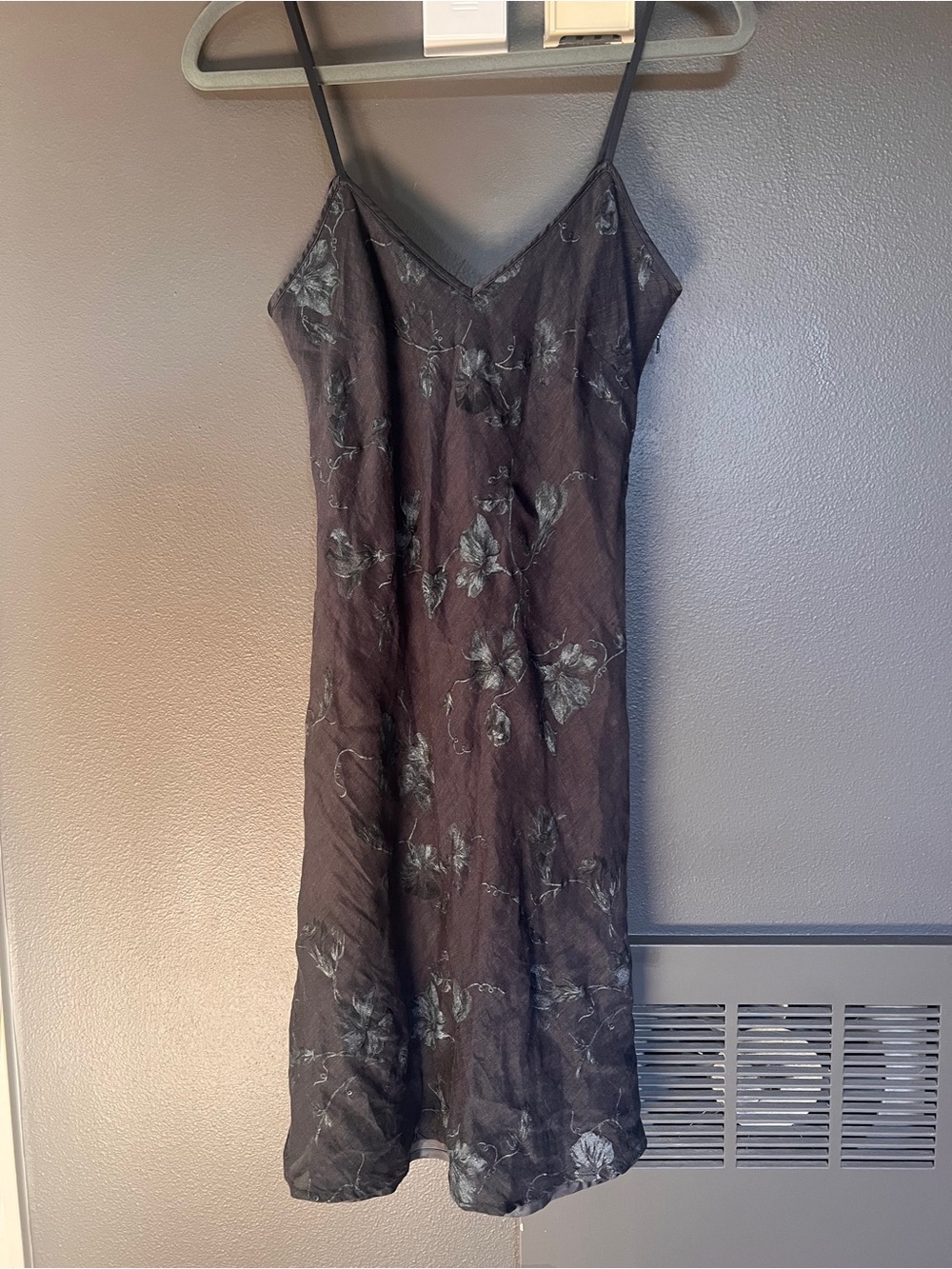 Banana Republic Black Floral Slip Dress size 8